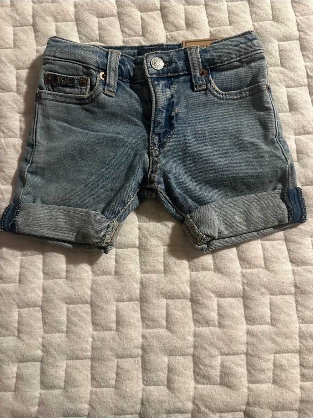 Polo Ralph Lauren Sullivan Slim Boys Denim Jean Shorts Cuffed Size 2/2T NWT